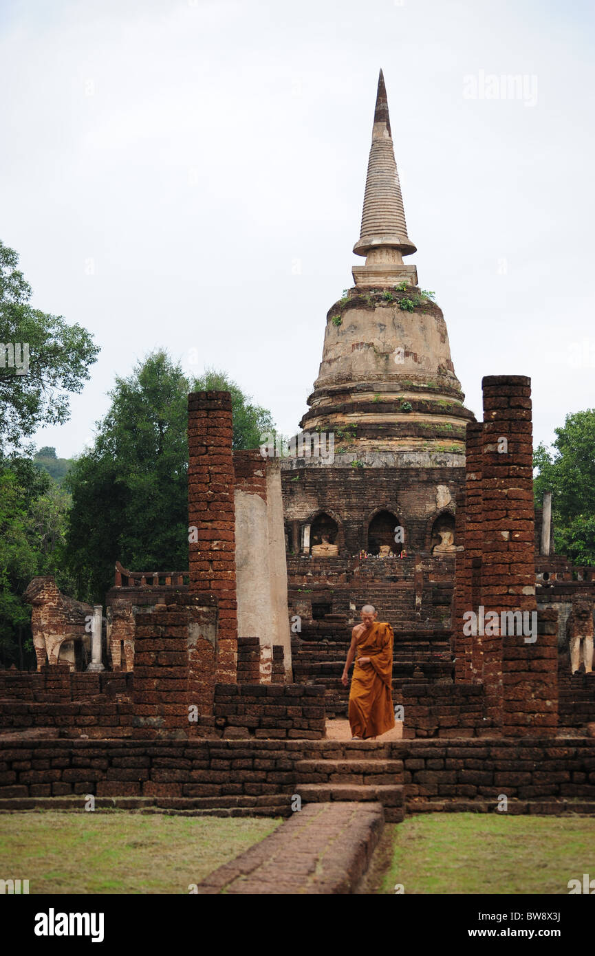 Wat Chang Lom - Si Satchanalai Stockfoto