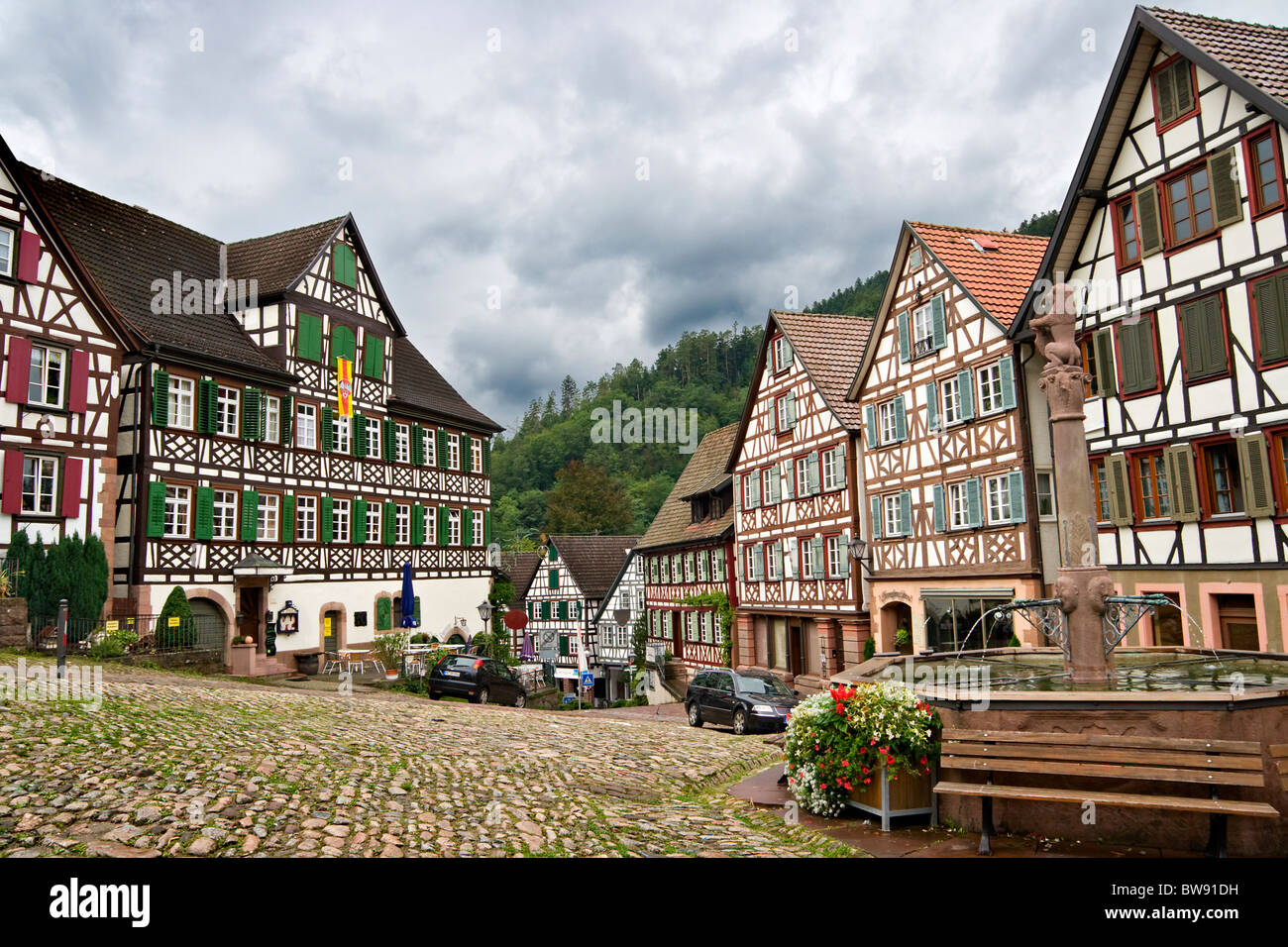 Das Dorf Schiltach im Schwarzwald, Deutschland Stockfoto