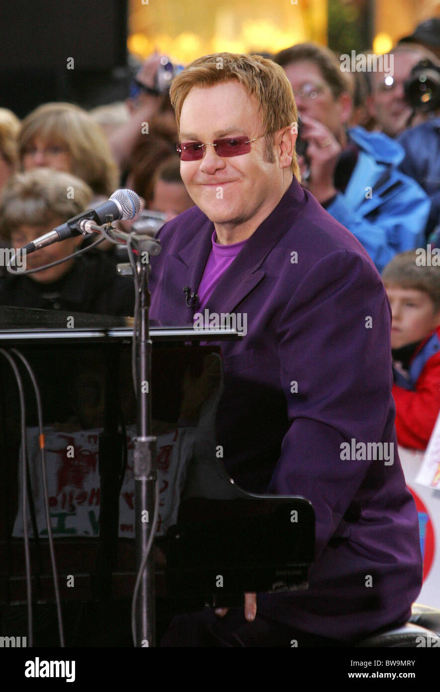 NBC Today Show Konzert mit Elton John Stockfoto