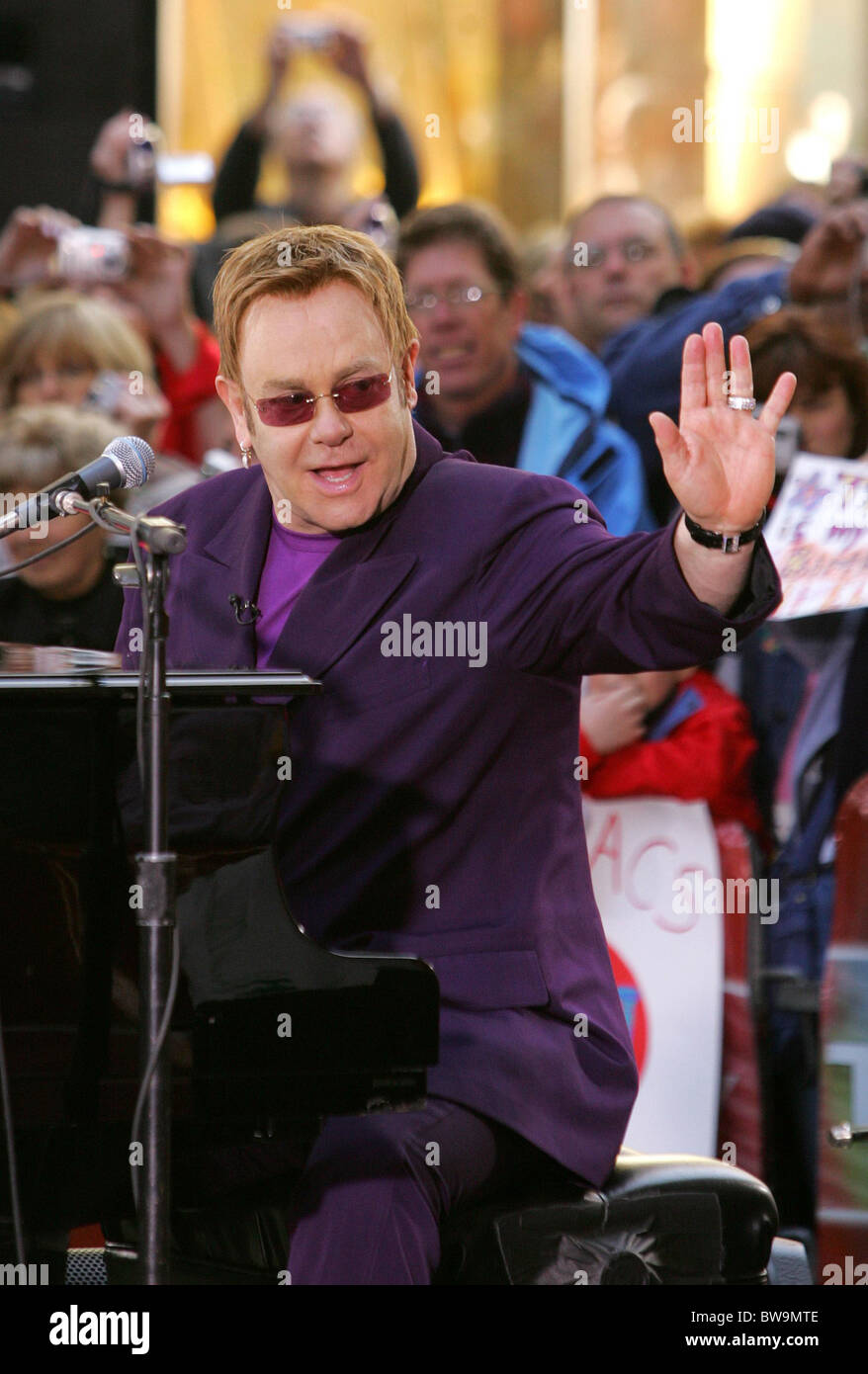 NBC Today Show Konzert mit Elton John Stockfoto