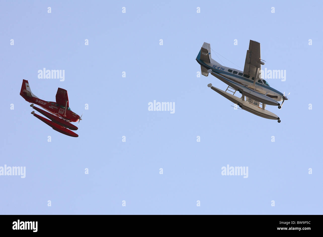 Aquaplanes in der Luft Stockfoto