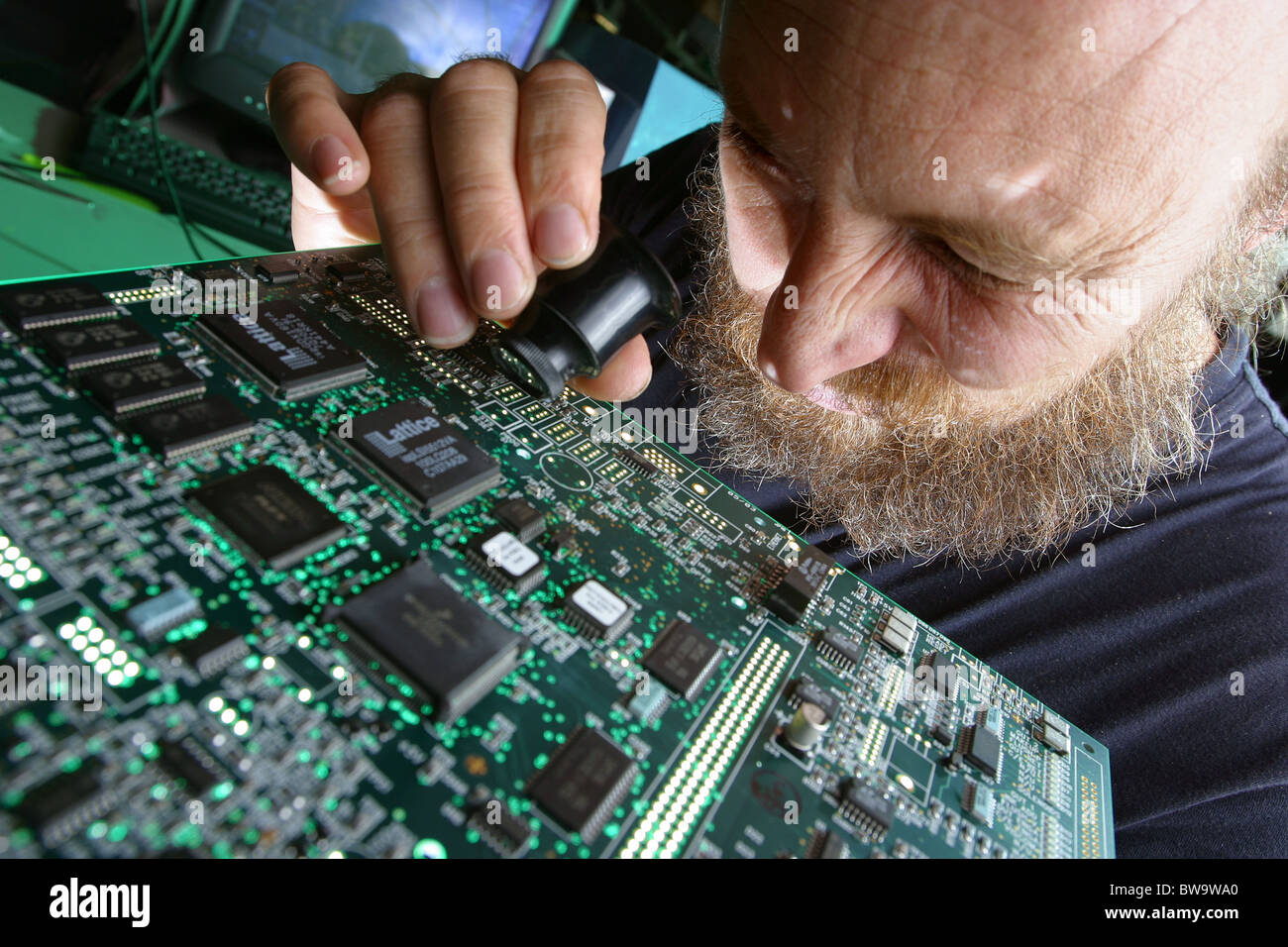 Platine testen Stockfoto