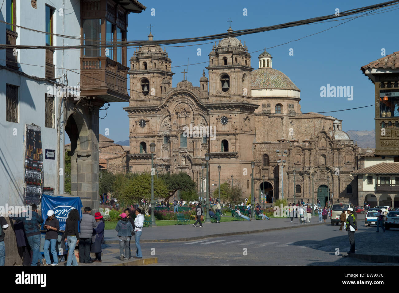 Kirche der Gesellschaft Jesu, Plaza de Armas, Cusco, Peru Stockfoto