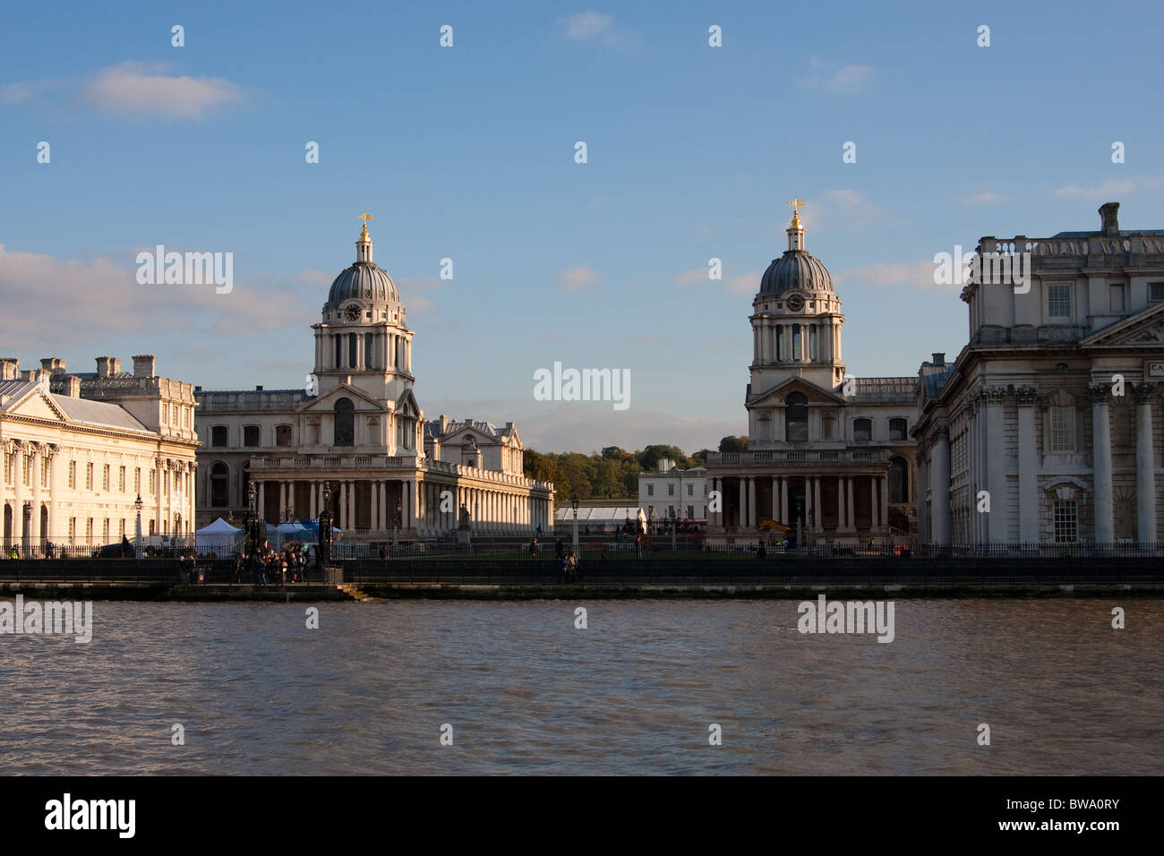 Old Royal Naval College in Greenwich, London, ein UNESCO-Weltkulturerbe. Stockfoto