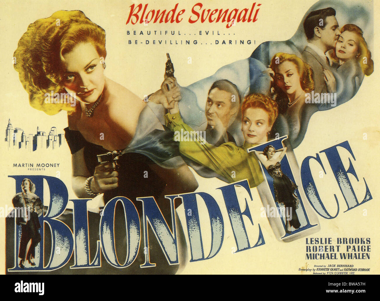 Blondine ICE Plakat für 1948 Filmklassiker Produktion Stockfoto