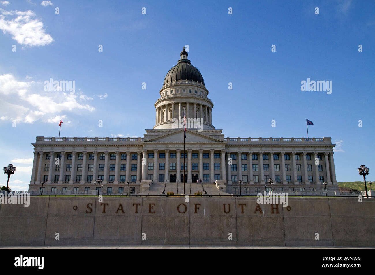 Die Utah State Capitol Gebäude auf dem Capitol Hill in Salt Lake City, Utah, USA. Stockfoto