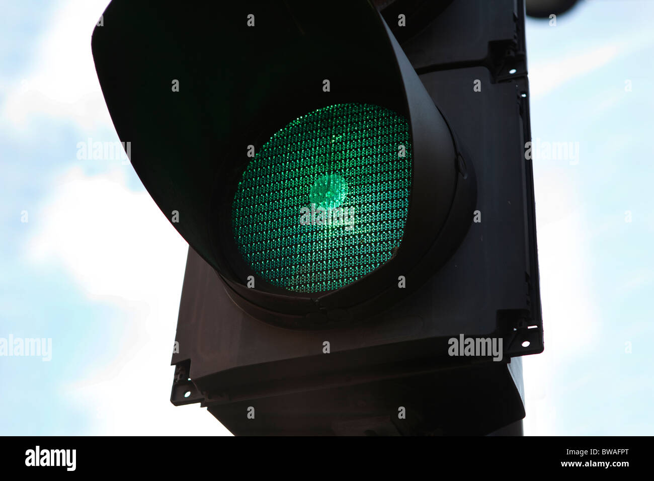 Grüne Ampel Stockfoto