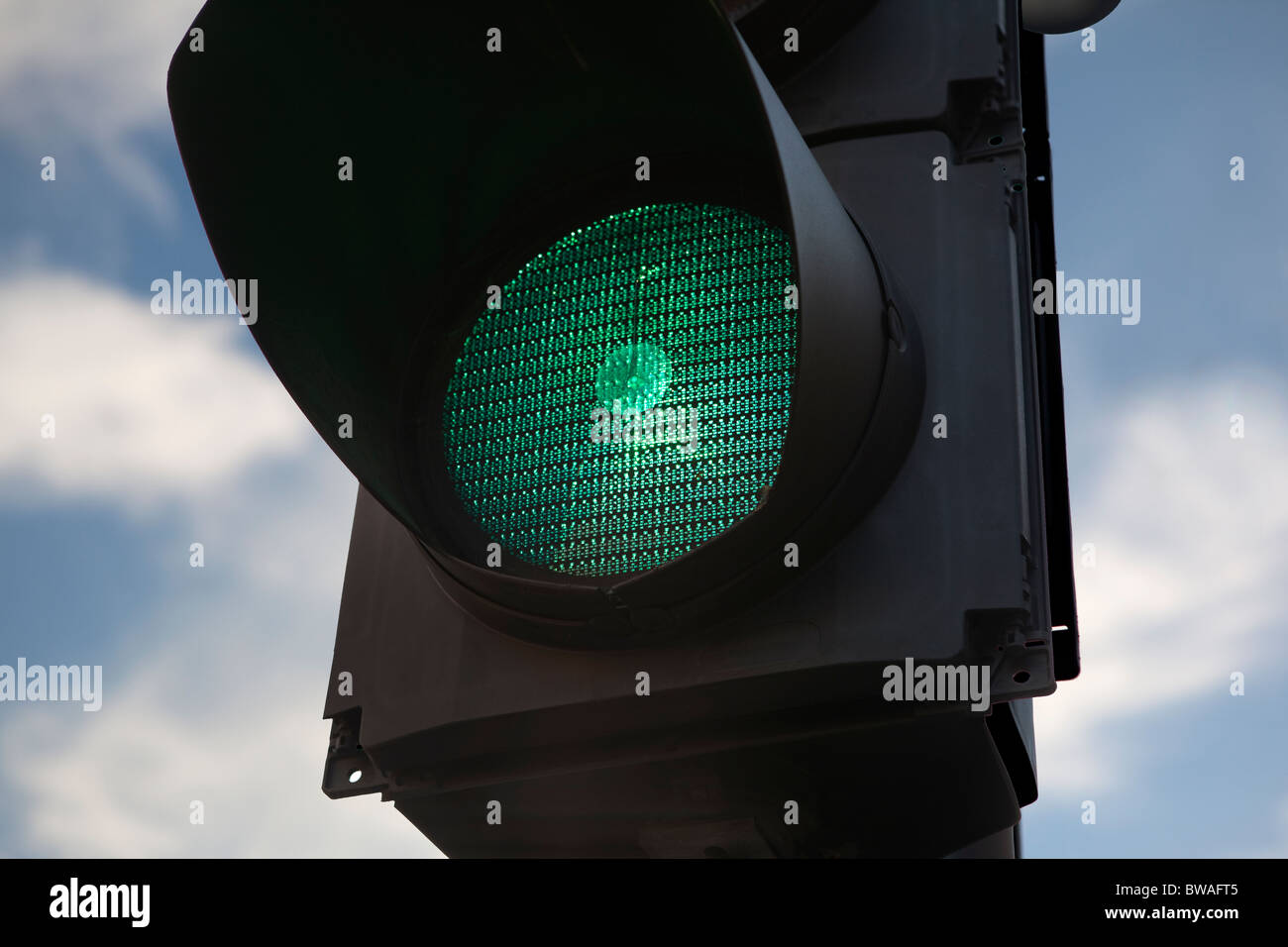 Grüne Ampel Stockfoto