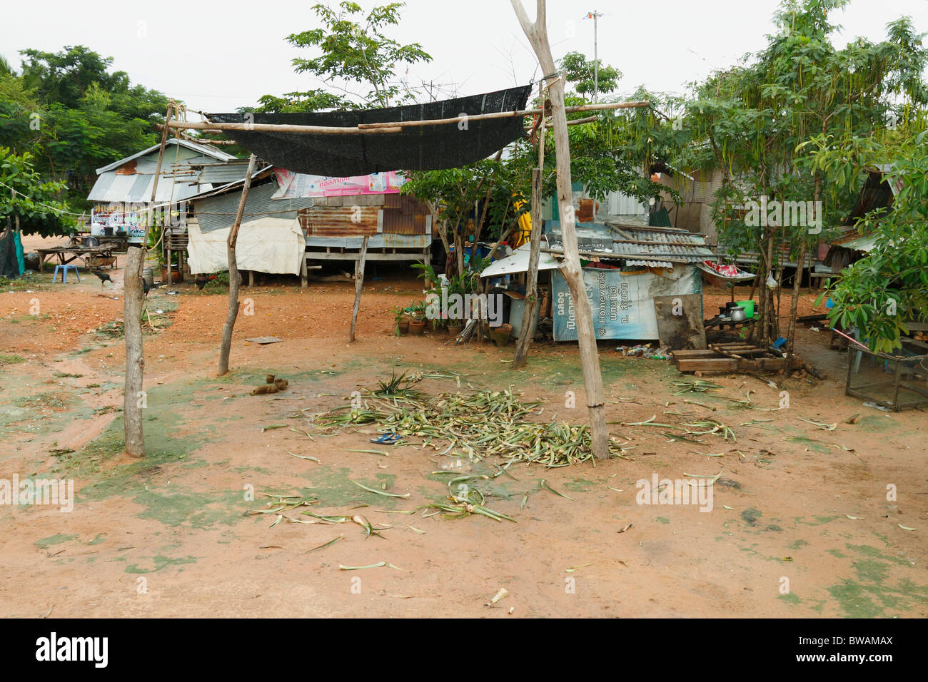 Ländlichen Dorfhäuser von Thailand, Oktober 2010 Stockfoto