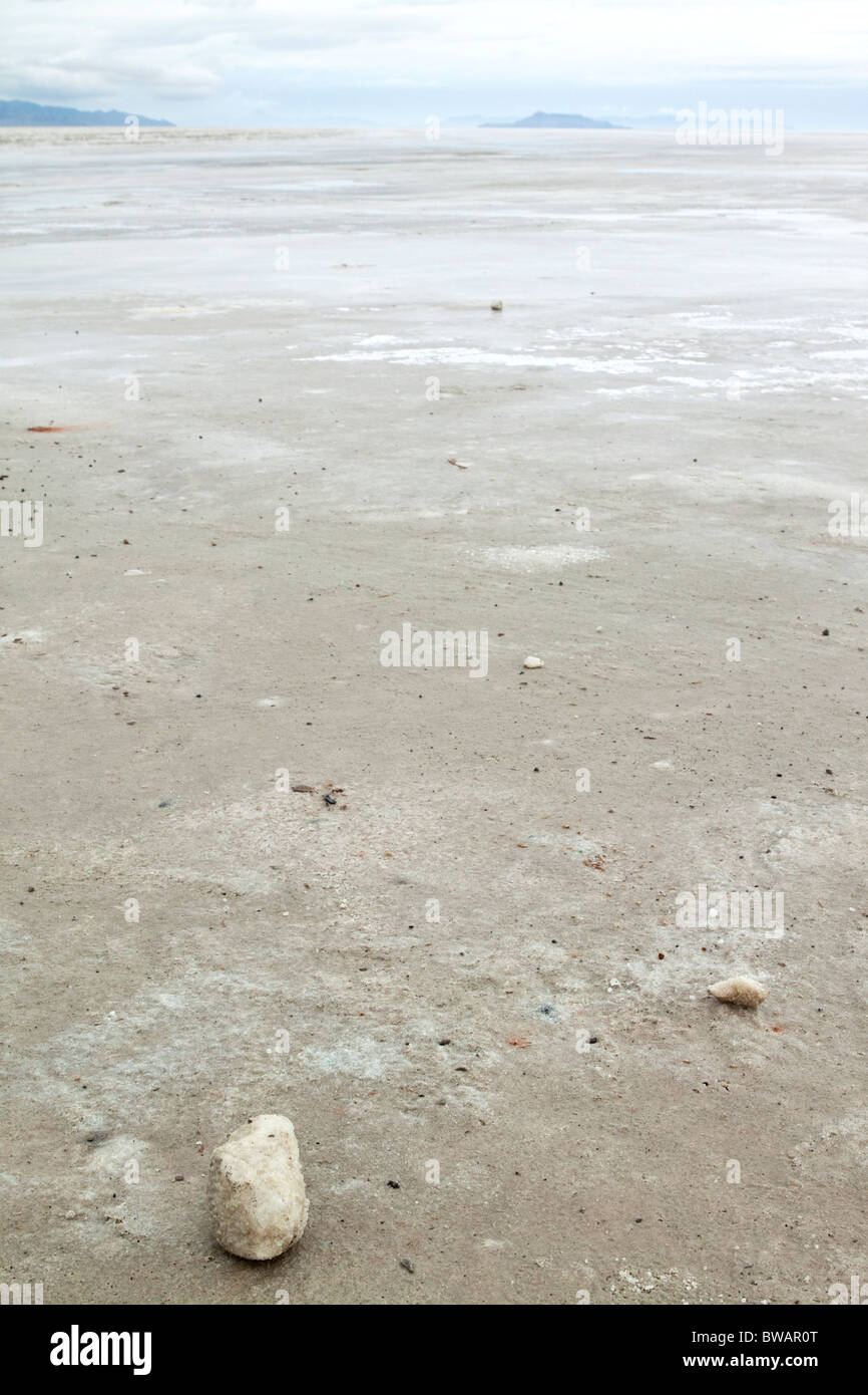 Bonneville Salt Flats in der Nähe von East Wendover, Utah, USA Stockfoto