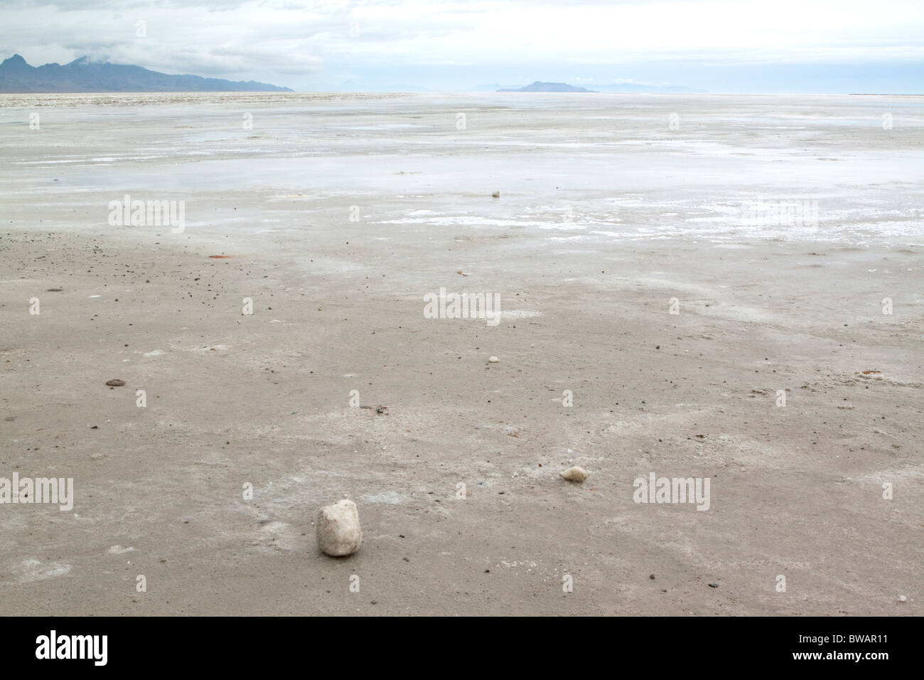Bonneville Salt Flats in der Nähe von East Wendover, Utah, USA Stockfoto