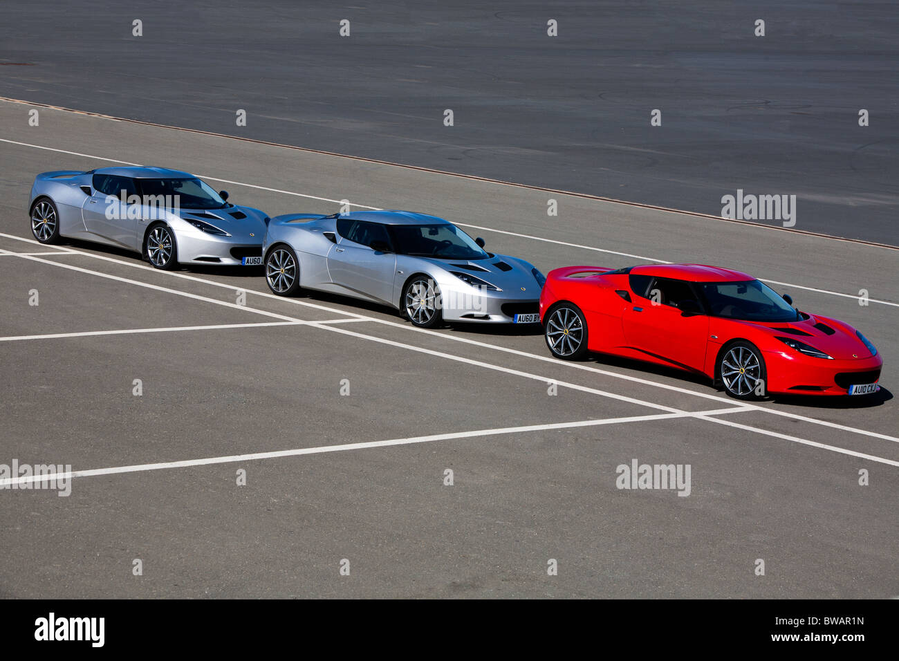 Lotus Evora S auf dem Monteblanco Trackday in Spanien. Organisiert von Lotus Cars, UK Stockfoto