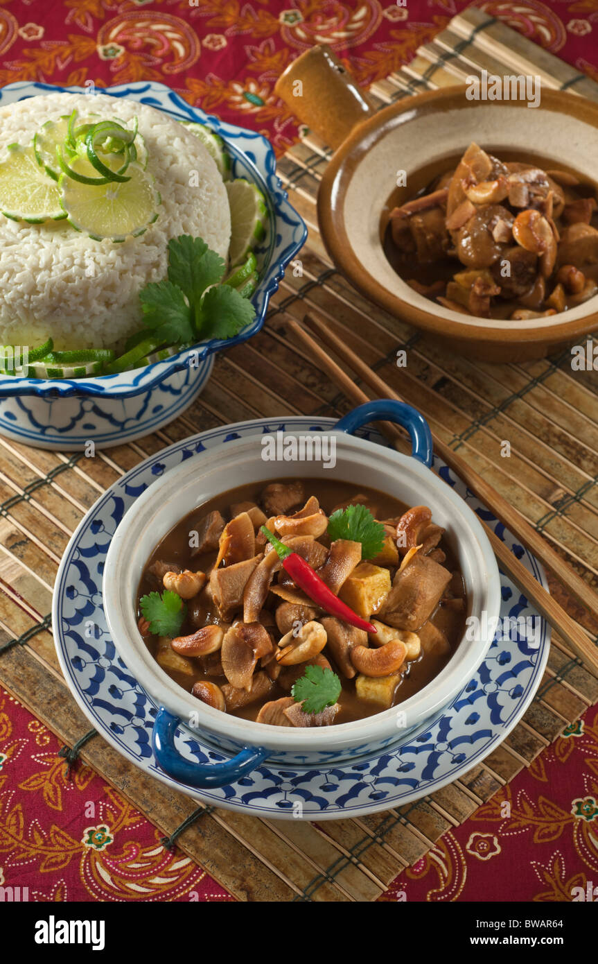 Thailändischen Massaman Hühnchen-Curry Thailand Stockfoto