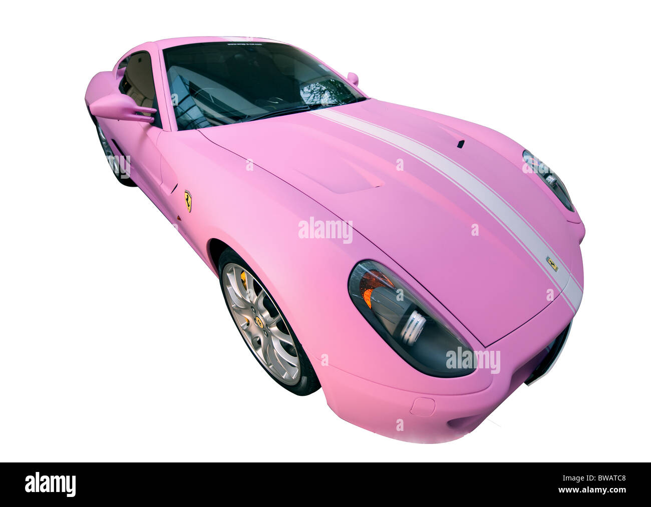 Rosa Ferrari 599 GTB Stockfoto