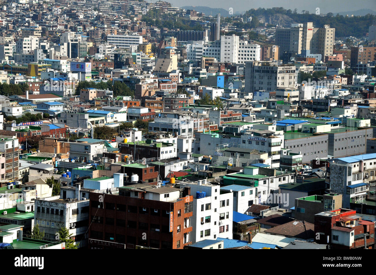 Luftaufnahme der Stadt Seoul, Südkorea Stockfoto