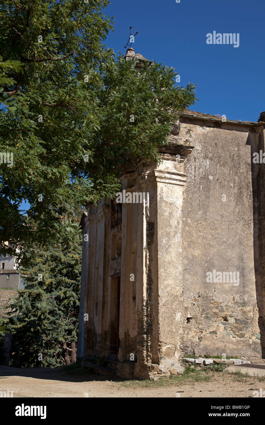 Stillgelegten Eglise Paroissiale bei Poggio d'Oletta Corsica Stockfoto