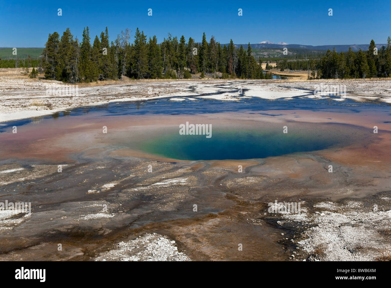Yellowstone herrlich bunt und unglaubliche Opal-Pool Stockfoto