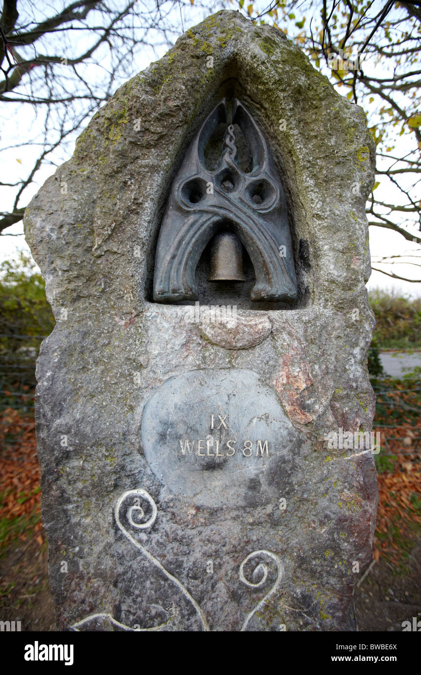 Skulptur in der Nähe von Glastonbury Tor Somerset UK Europe Stockfoto