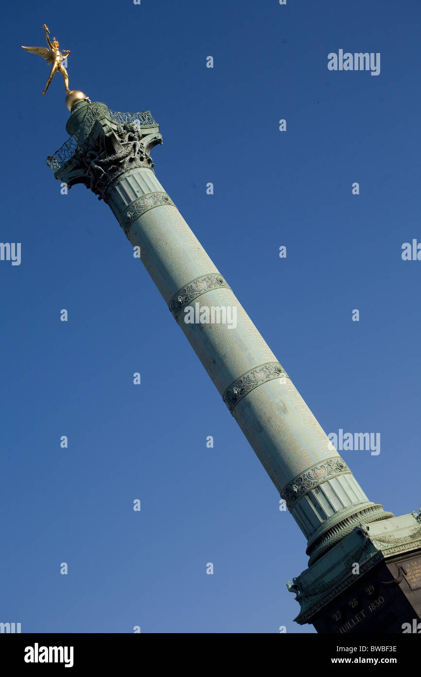 Die Juli-Spalte am place De La Bastille Stockfoto