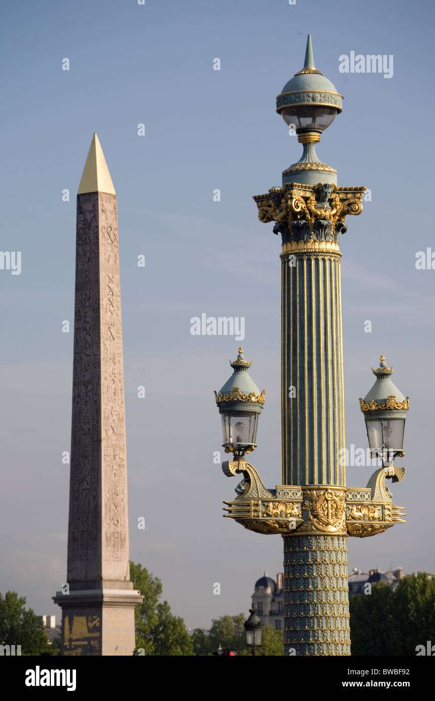Ägyptischer Obelisk am place De La Concorde Stockfoto