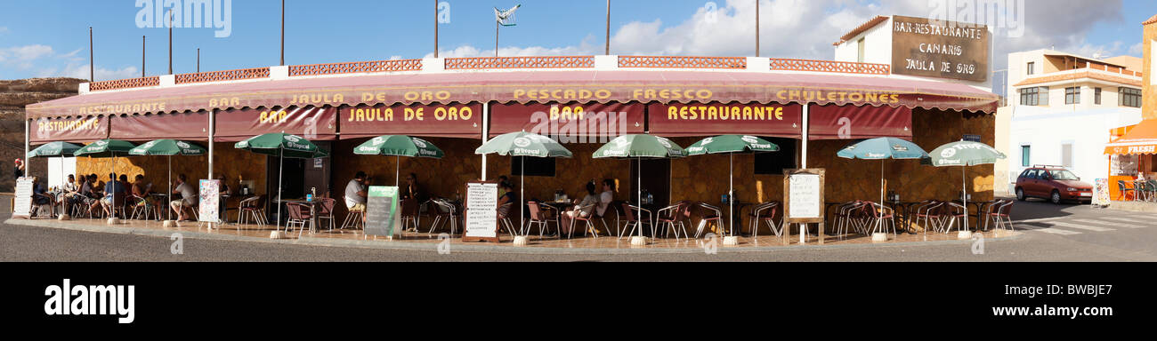 Fuerteventura, Kanarische Inseln - Ajuy, das Strandrestaurant. Stockfoto