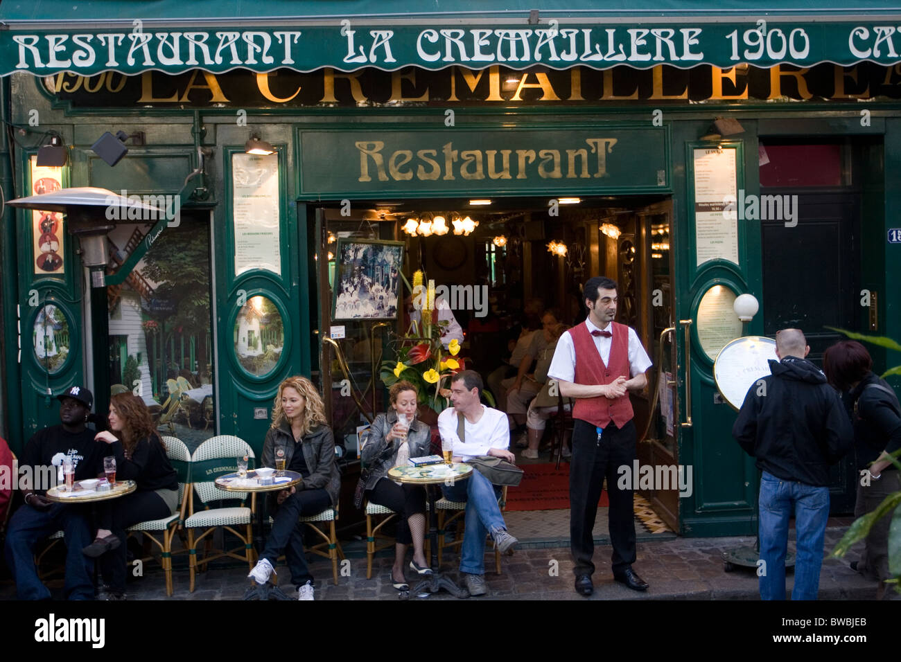Restaurant la Crémaillère 1900 auf Platz du Tetra Stockfoto