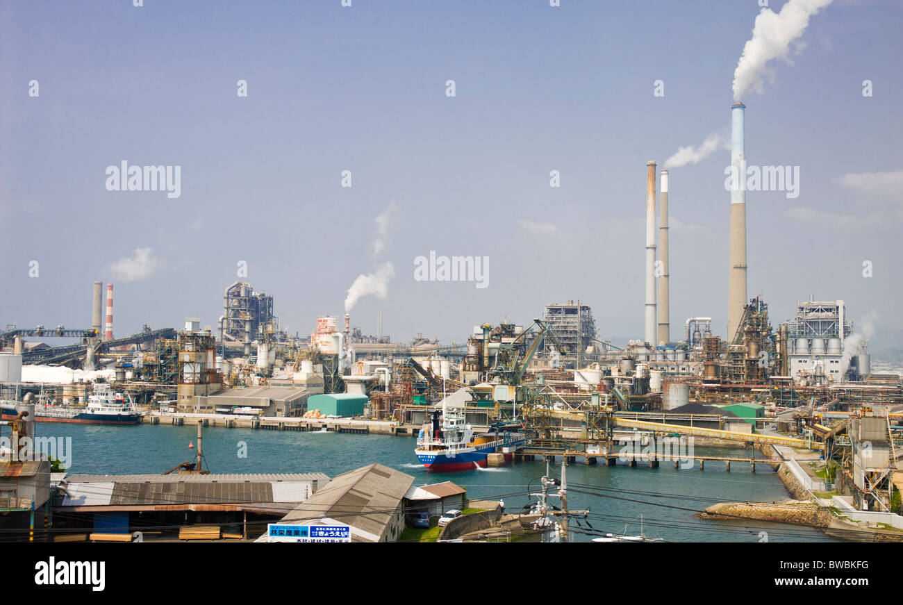 Industrial-Szene, Tokuyama, Yamaguchi-Präfektur, Japan Stockfoto