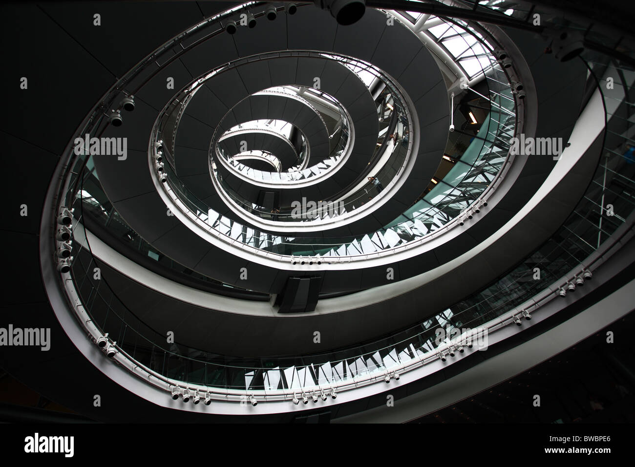 London City Hall abstrakte Spiralen Stockfoto