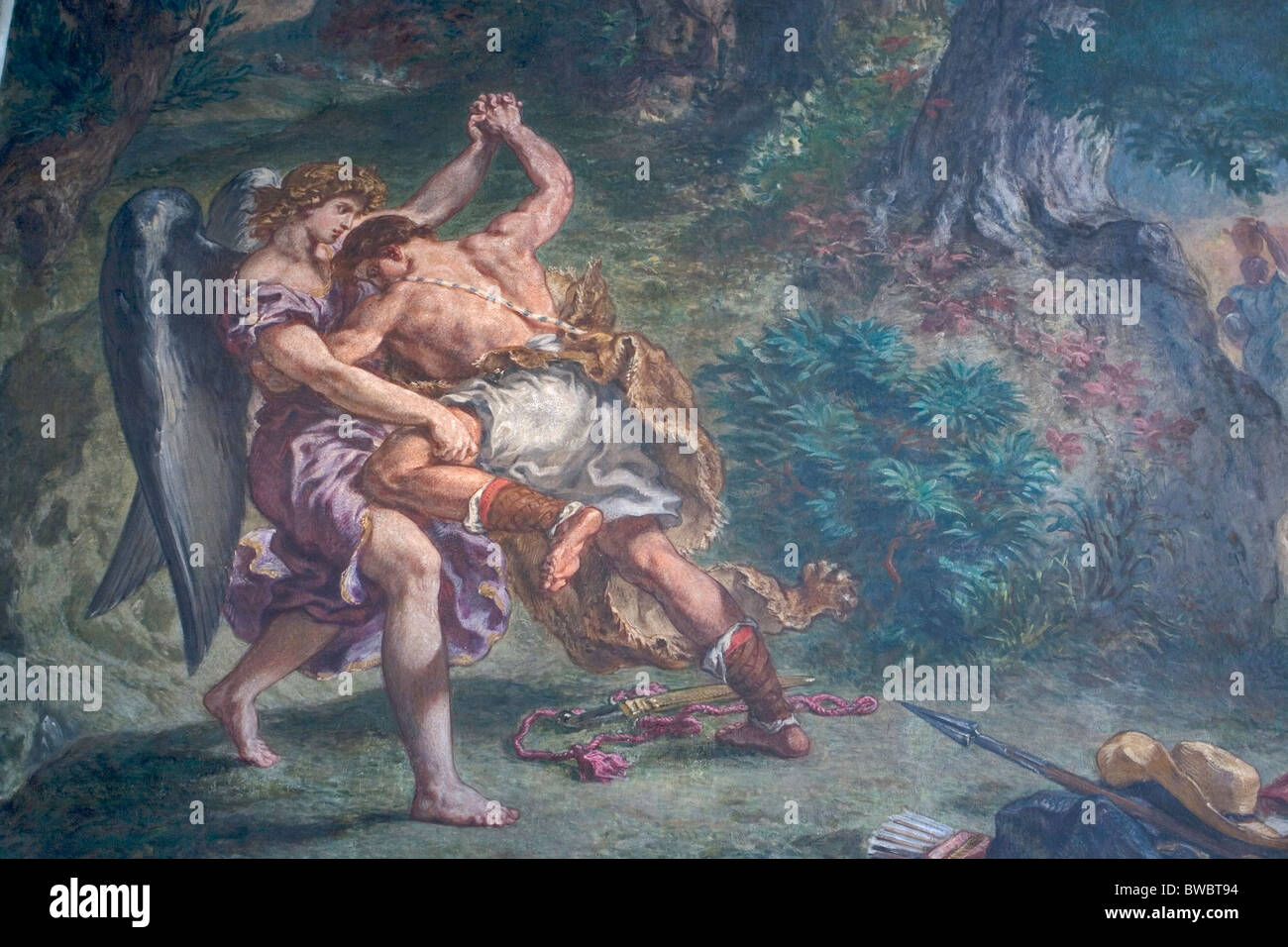 Eugène Delacroix in der Chapelle des Anges (Kapelle der Heiligen Engel) in St-Sulpice Stockfoto