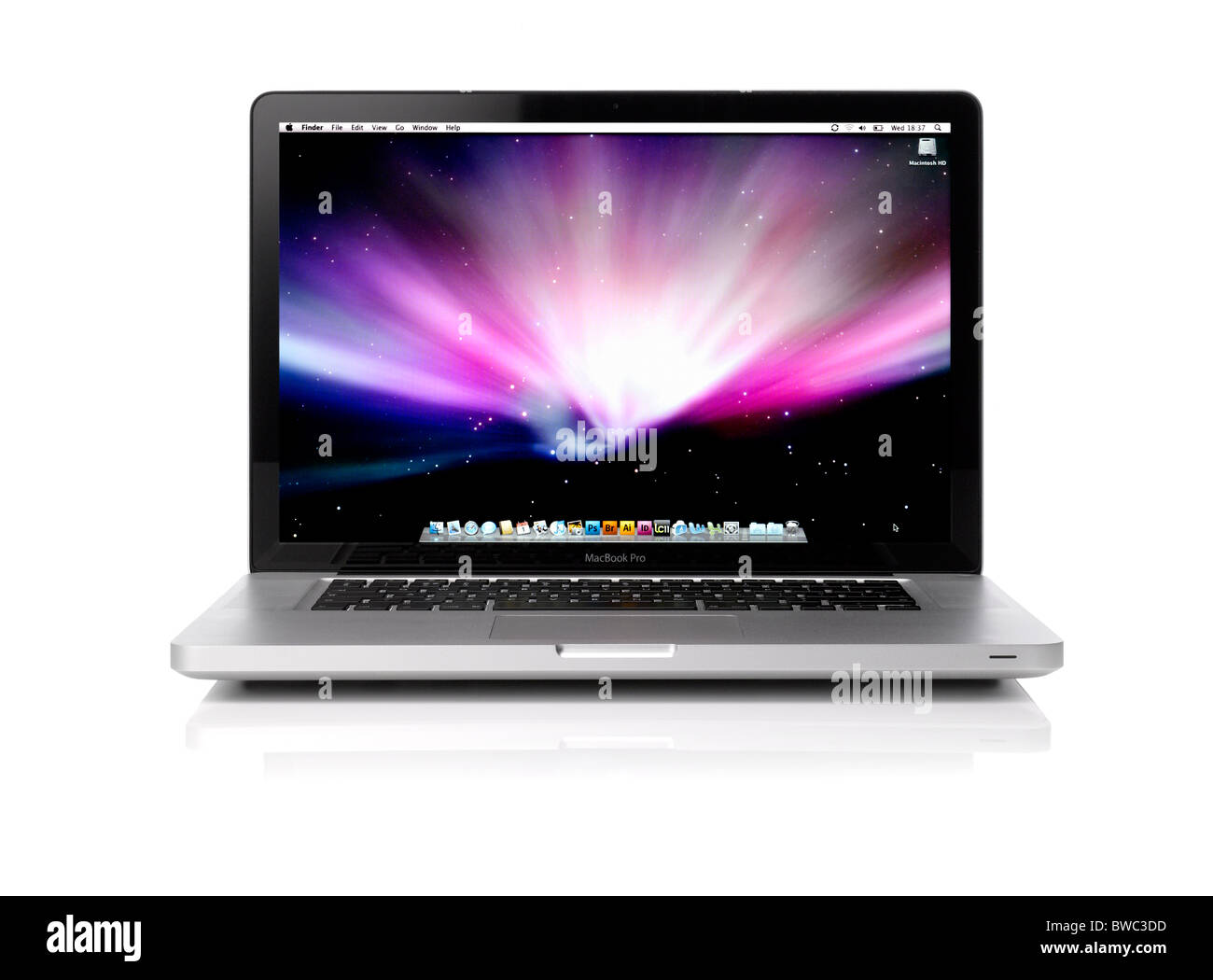 Einer offenen Apple-Laptop-computer Stockfoto
