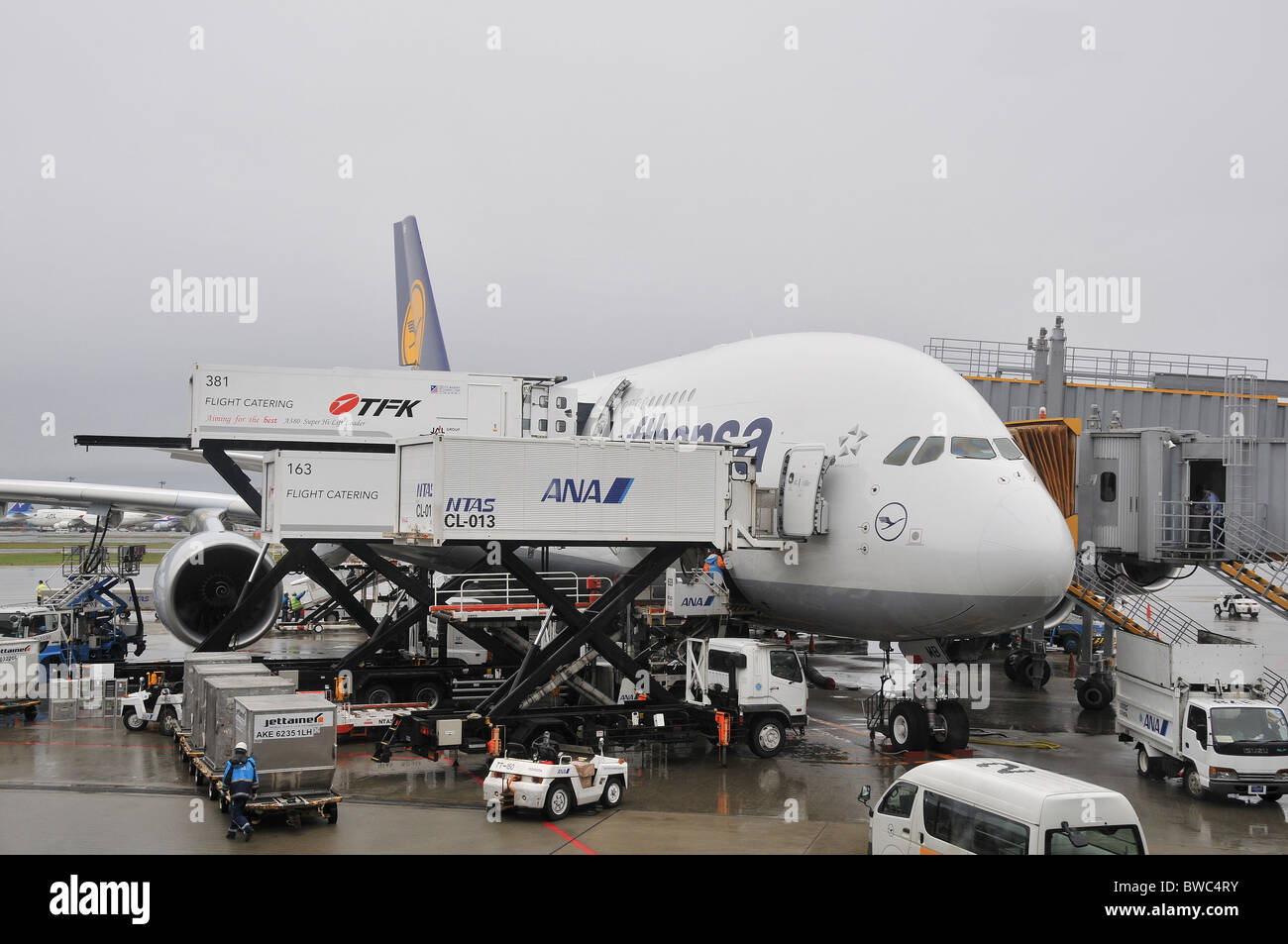 Aibus A 380, Lufthansa AG, Flughafen Tokio-Narita, Japan Stockfotografie -  Alamy