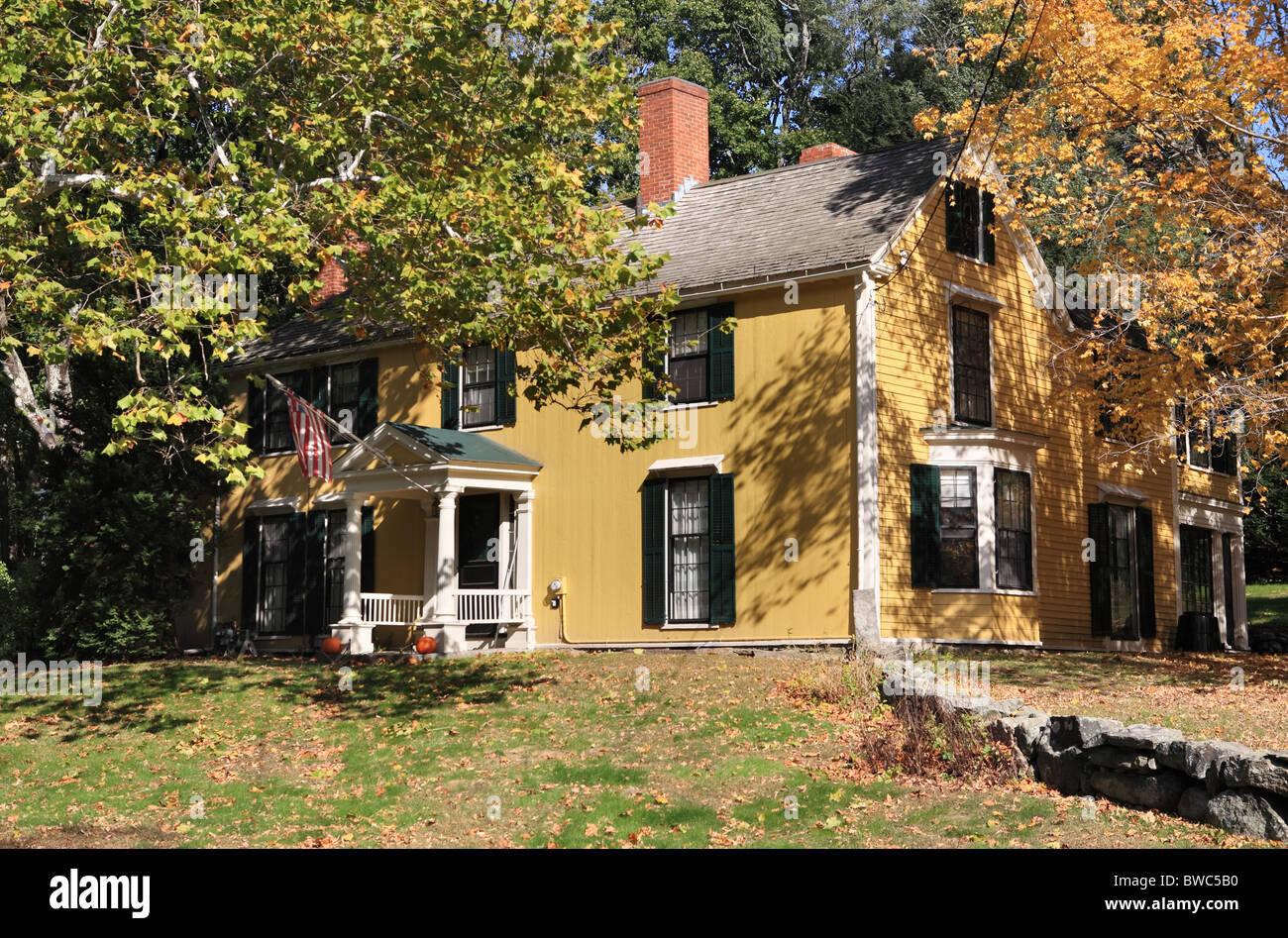 Traditionellen Holzhaus, Concord, Massachusetts, USA Stockfoto