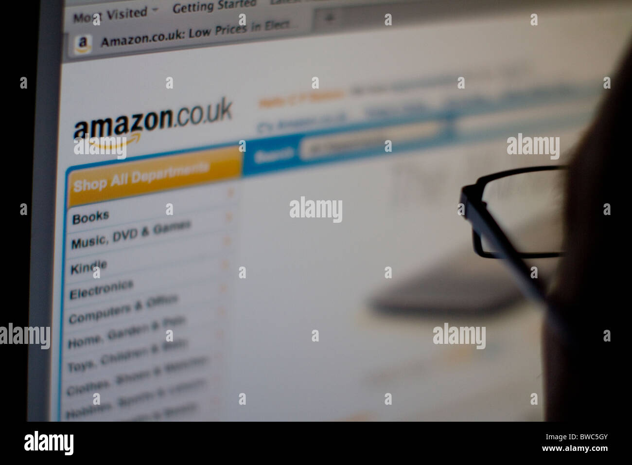 Website des Online-Shopping-Service von Amazon Stockfoto