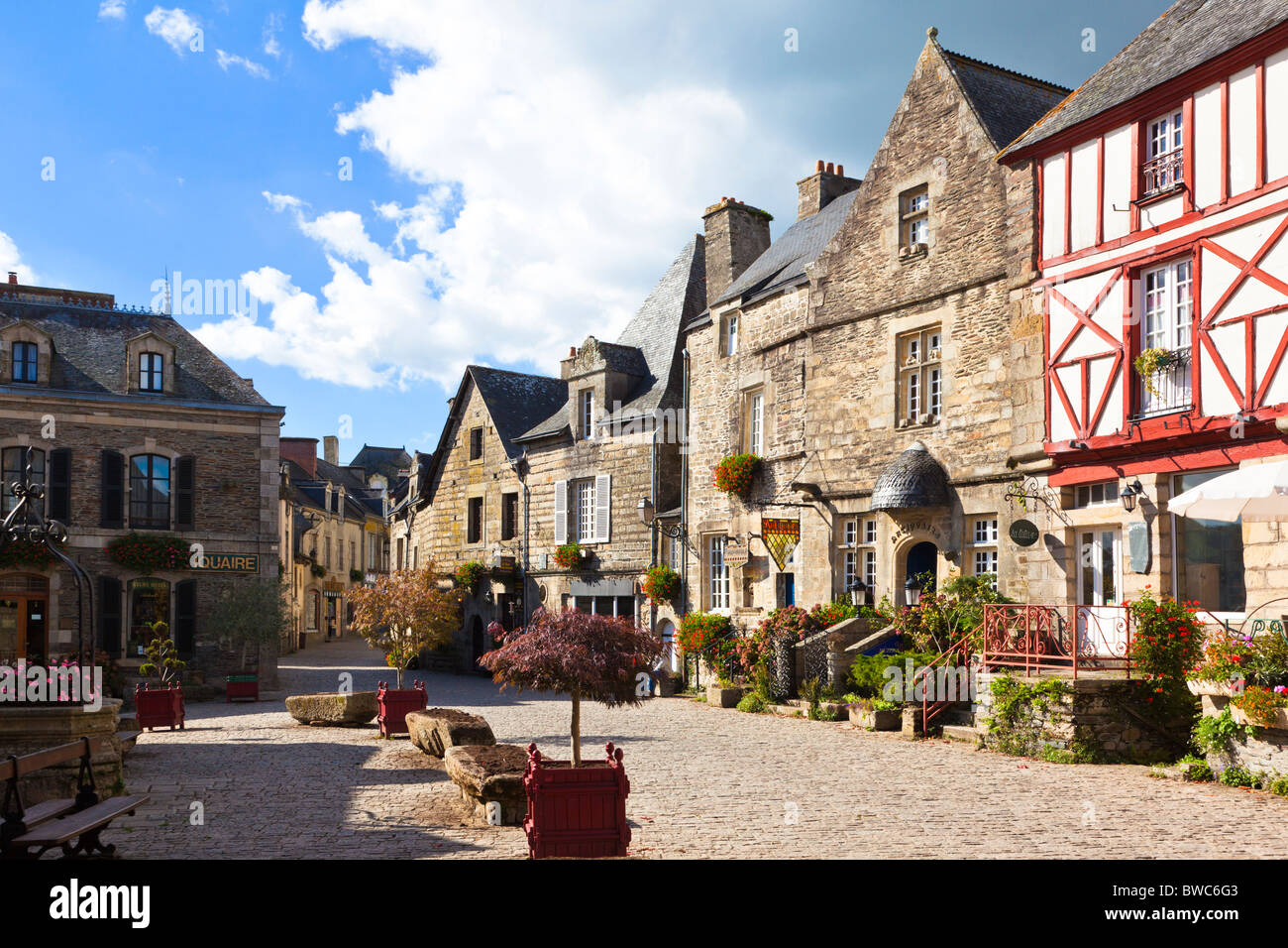 Rochefort En Terre, Morbihan, Bretagne, Frankreich, Europa Stockfoto