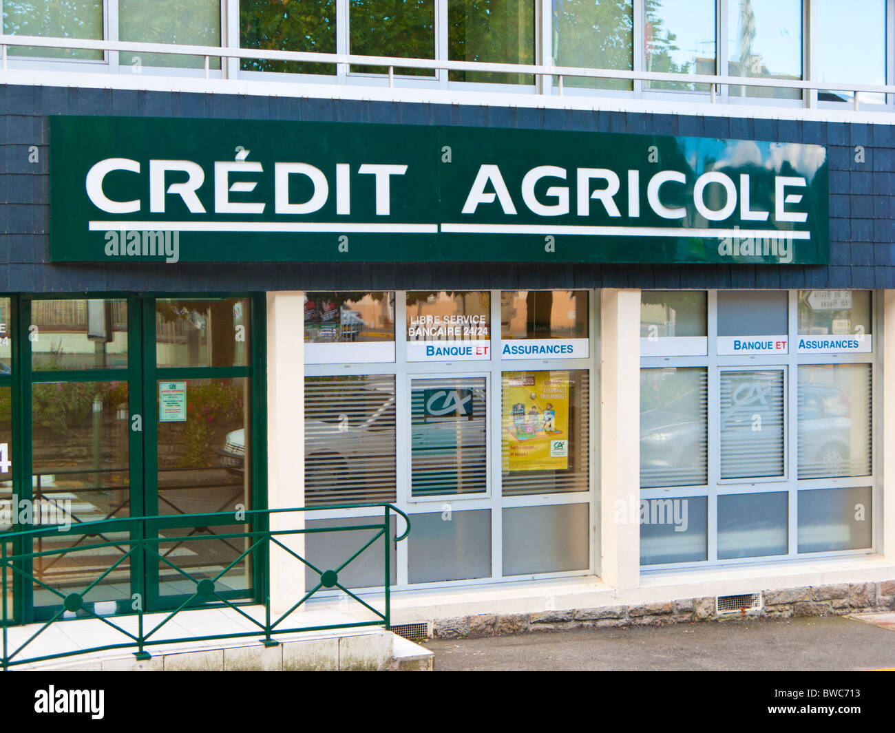 Zweig der französischen Credit Agricole Bank, Frankreich, Europa Stockfoto