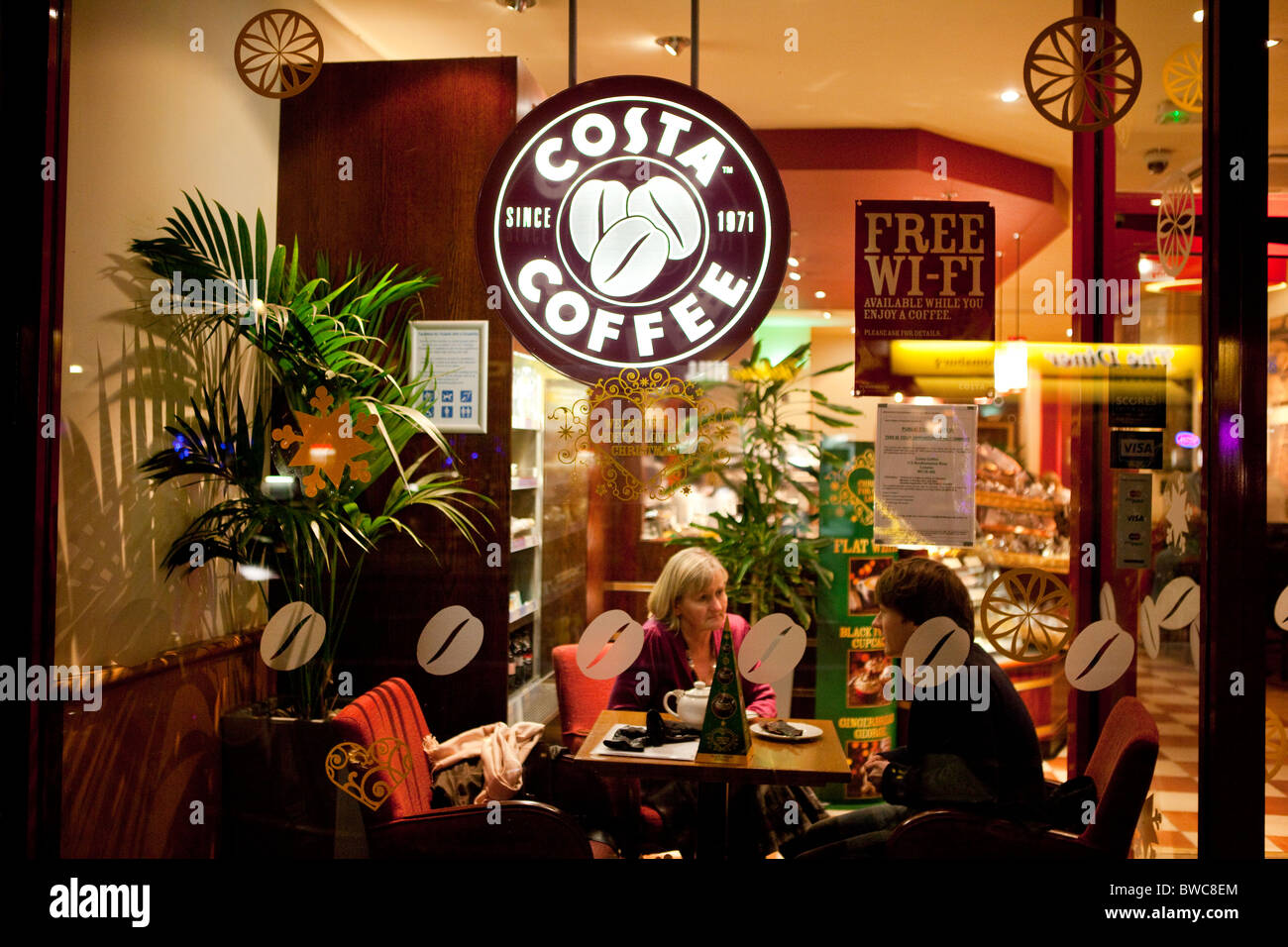 Costa Coffee-shop Stockfoto