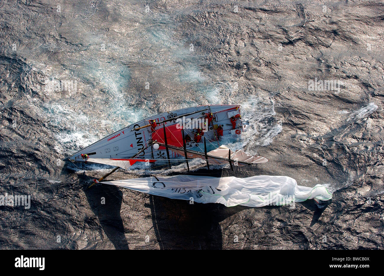 Amer Sports ein thematisiert aus Sydney und endet auf dem fünften Platz am Ende der Etappe 2 von Kapstadt nach Sydney während der Volvo-Oc Stockfoto