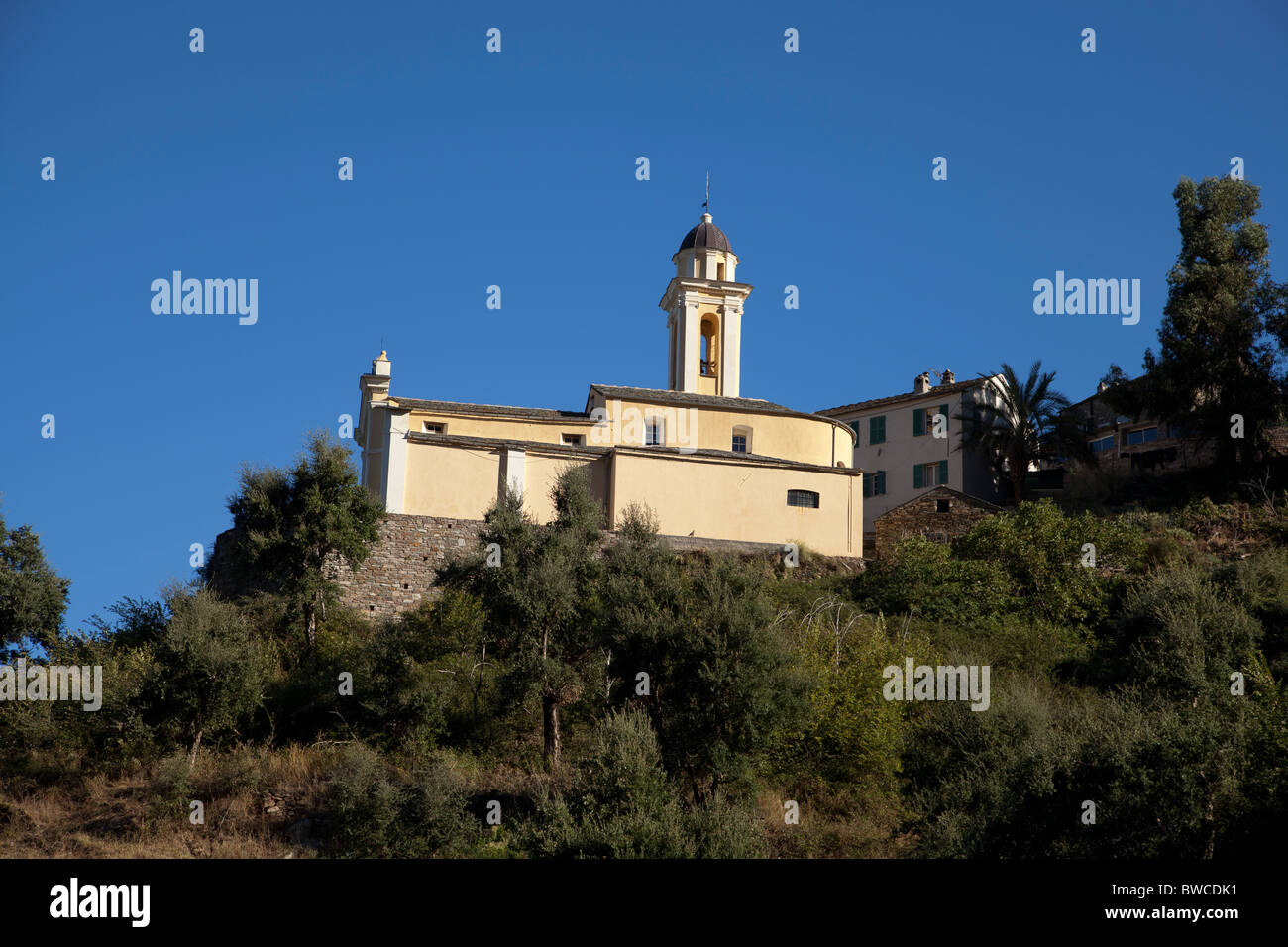 Saint Cervone in Poggio d'Oletta Corsica Stockfoto