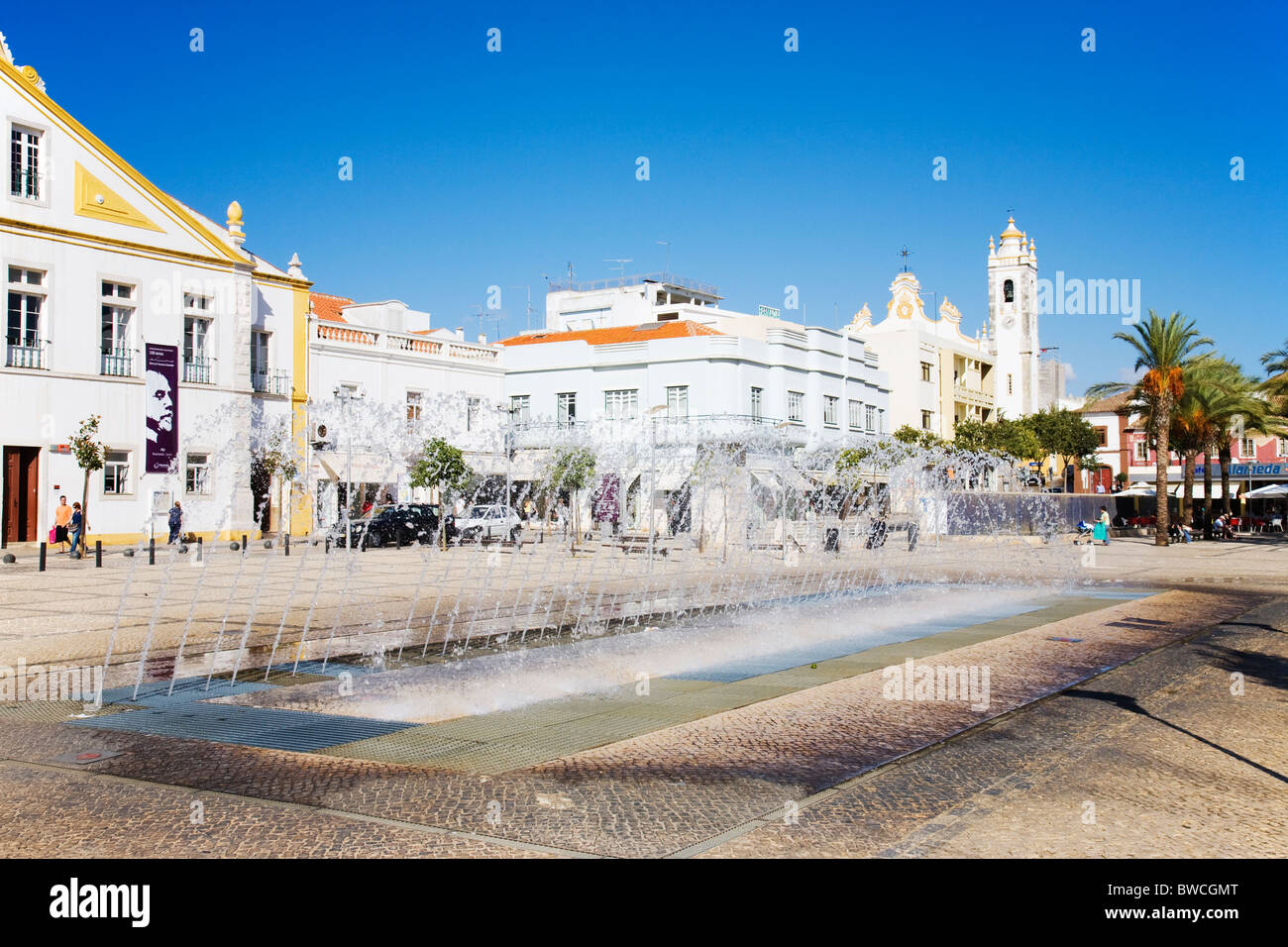 Praca da Republica, Portimao, Algarve, Portugal. Stockfoto