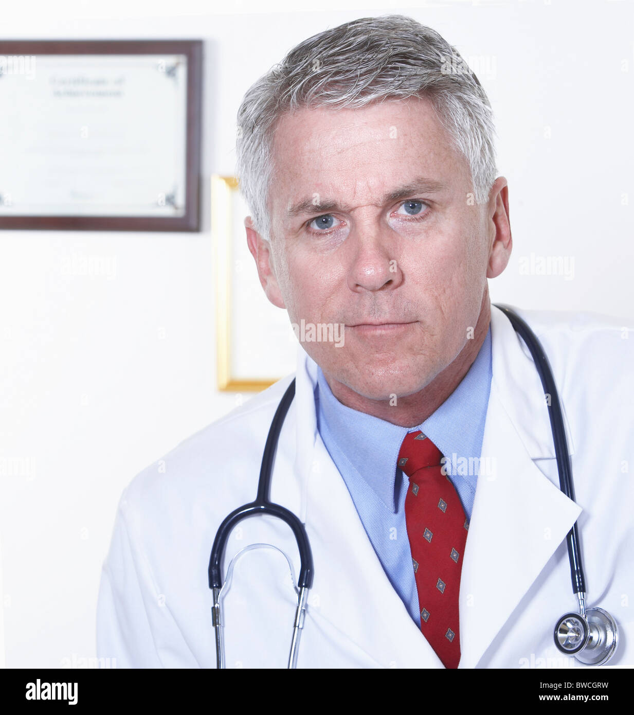 USA, California, Fairfax, Porträt von männlichen Arzt Stockfoto