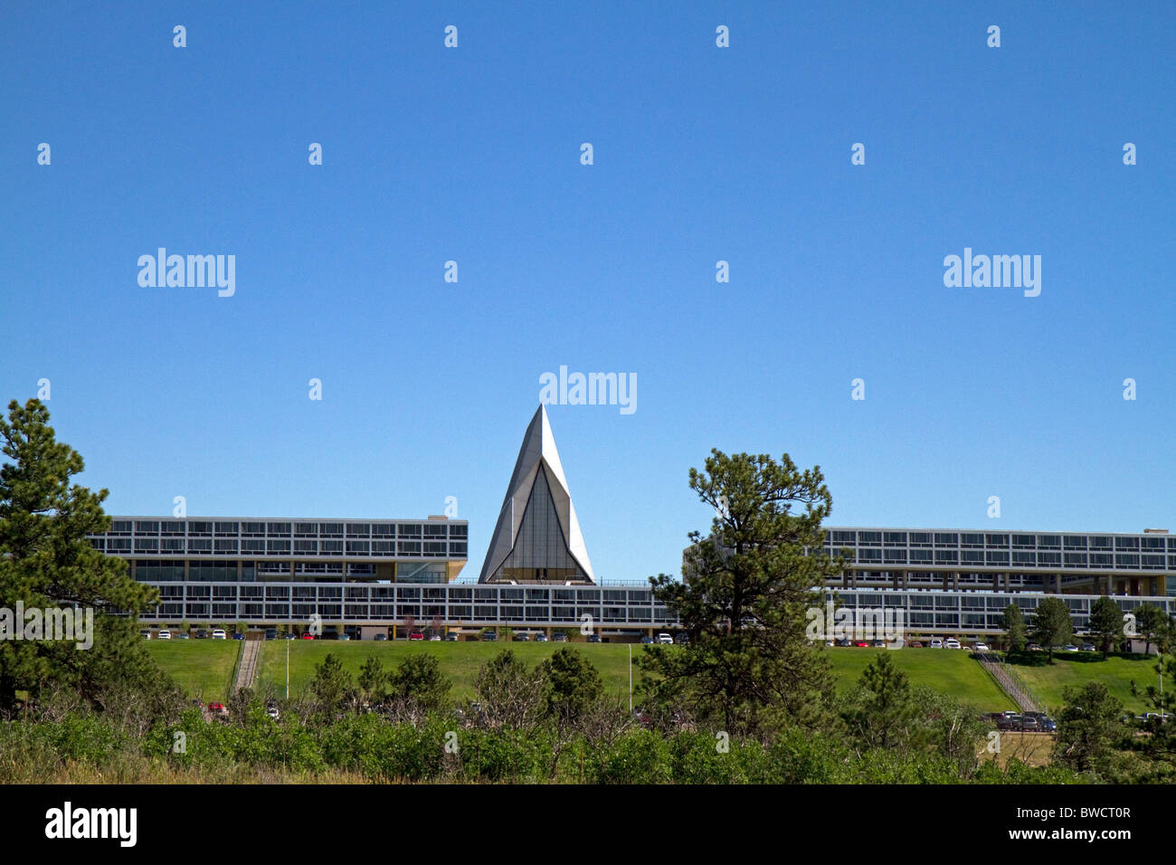 United States Air Force Academy befindet sich in Colorado Springs, Colorado, USA. Stockfoto