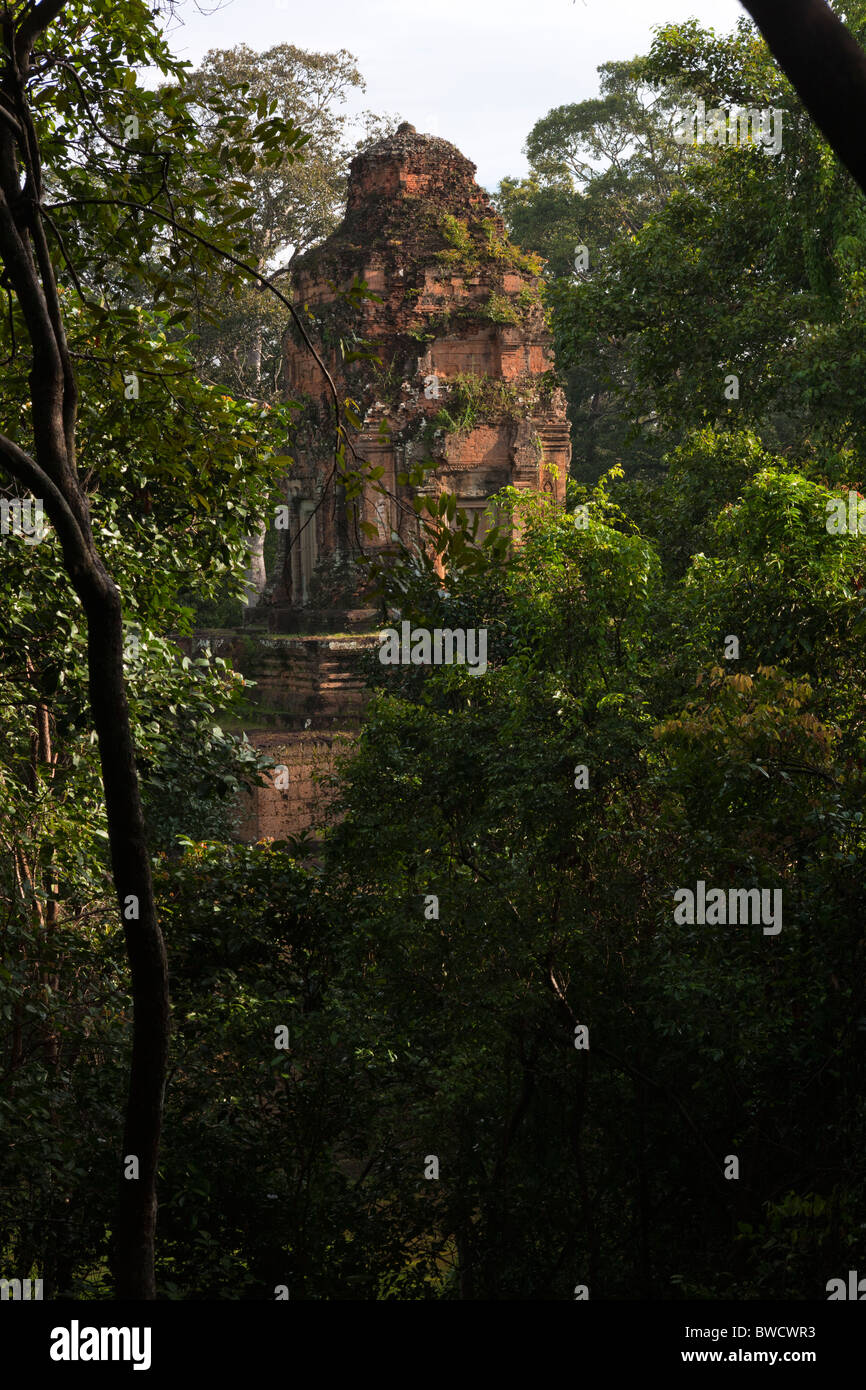 Séh Khang Lech. Ruinen in archäologischen Stätte. Angkor. UNESCO World Heritage Site, Kambodscha, Indochina, Südost-Asien, Stockfoto