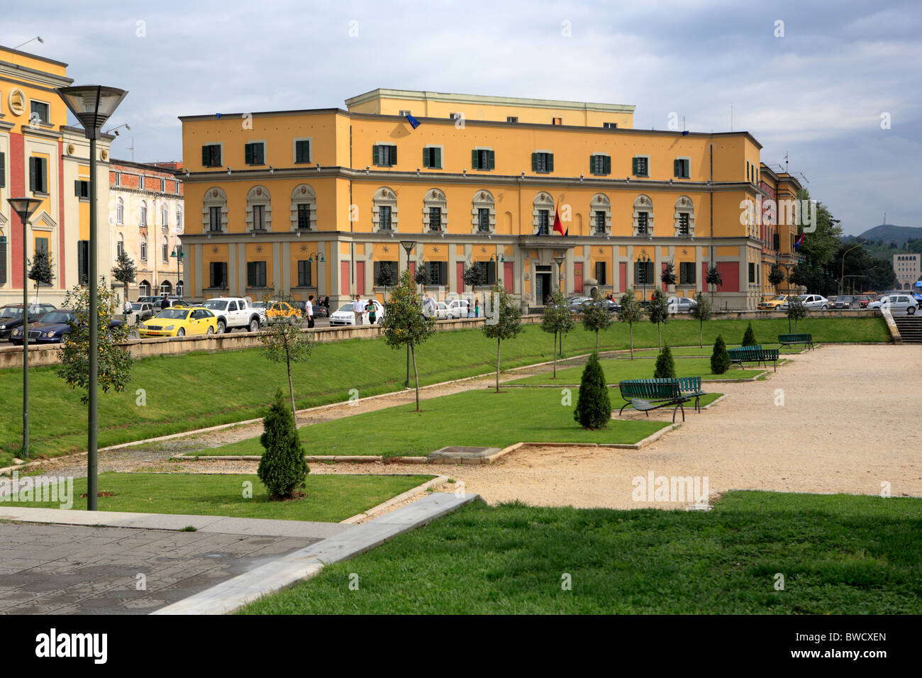 Skanderbeg-Platz, Tirana (Tirana), Albanien Stockfoto