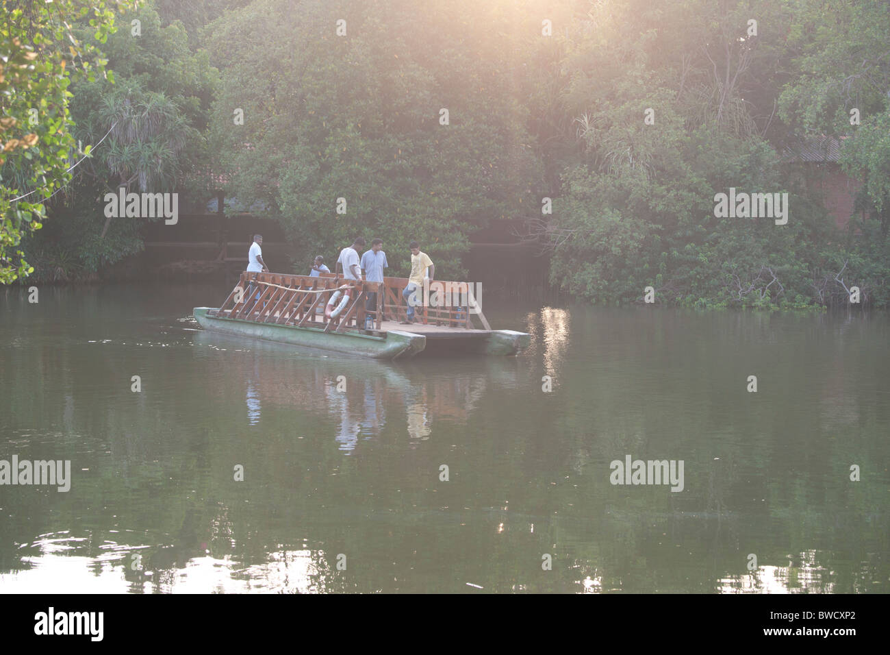 Floß auf Ranweli Holiday Village, Sri Lanka Stockfoto