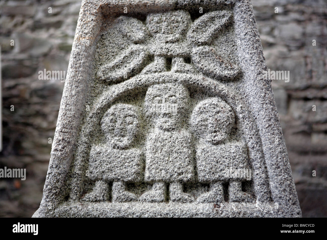 Hohes Kreuz (8. / 9. Jahrhundert), Moone, County Kildare, Irland Stockfoto