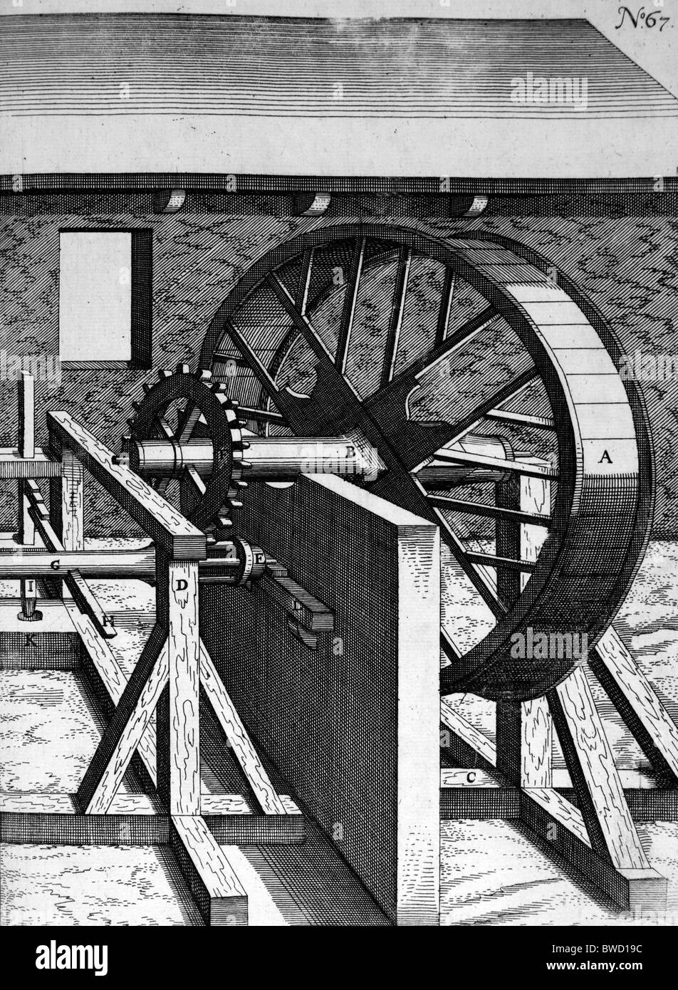 Illustration von Theatrum Machinarum Novum 1661 durch Georg Andreas Böckler Stockfoto