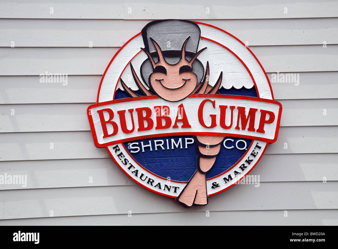 Bubba Gump Shrimp Company Logo, California Stockfoto