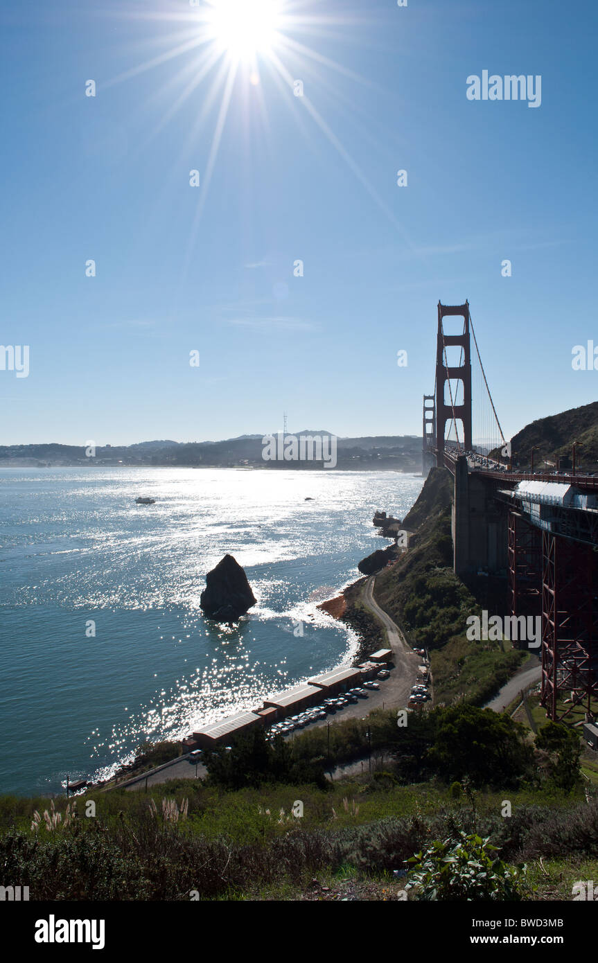High Noon auf der Golden Gate Bridge Stockfoto