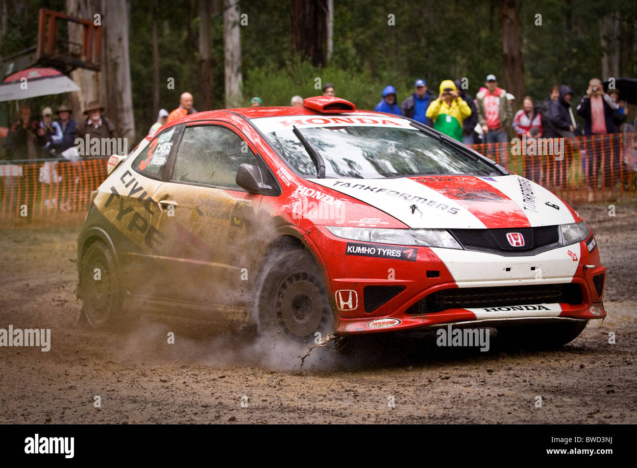 NOOJEE - NOVEMBER 13: Eli Evans und Glen Weston am Rallye-Victoria, 13. November 2010, Noojee, Vic, Australien Stockfoto