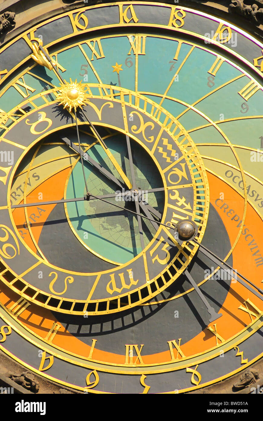 Prag Uhr - Prager Turmuhr 05 Stockfoto
